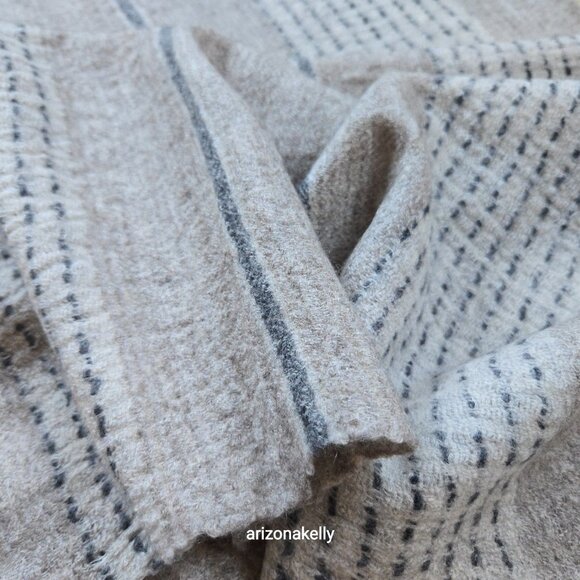 Laraib Cashmere Woven Scarf Natural Earthy Made in Nepal - Picture 11 of 16